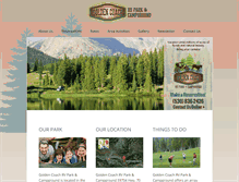 Tablet Screenshot of goldencoachrv.com